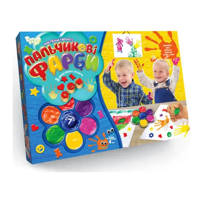 Пальчикові фарби "Моя перша творчість" 7 кольорів PK-01-02 DANKO (Нас6784)