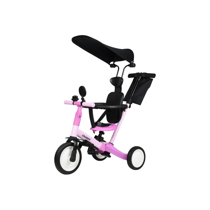 Біговел Tri-cycle 5in1 Cruiser Versa pink трансформер з дашком (Вел1335)