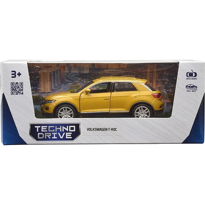 Автомодель - VOLKSWAGEN T-ROC 2017 (золотой) (Маш4896)