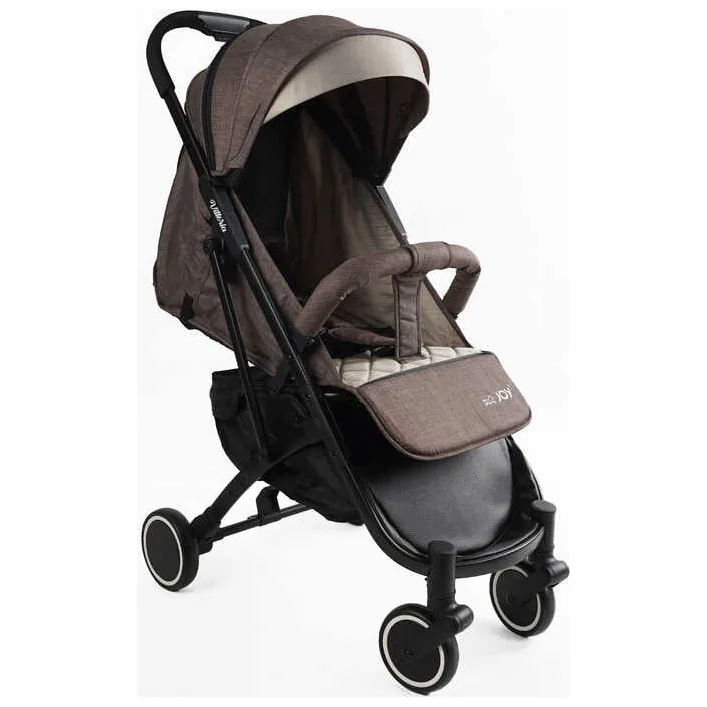 Тележка прогулочная детская "JOY" Vittoria 71055 (1) цвет КОРИЧЕСКИЙ ЛЬН, рама алюминиевая, футкавер, телескопическая ручка