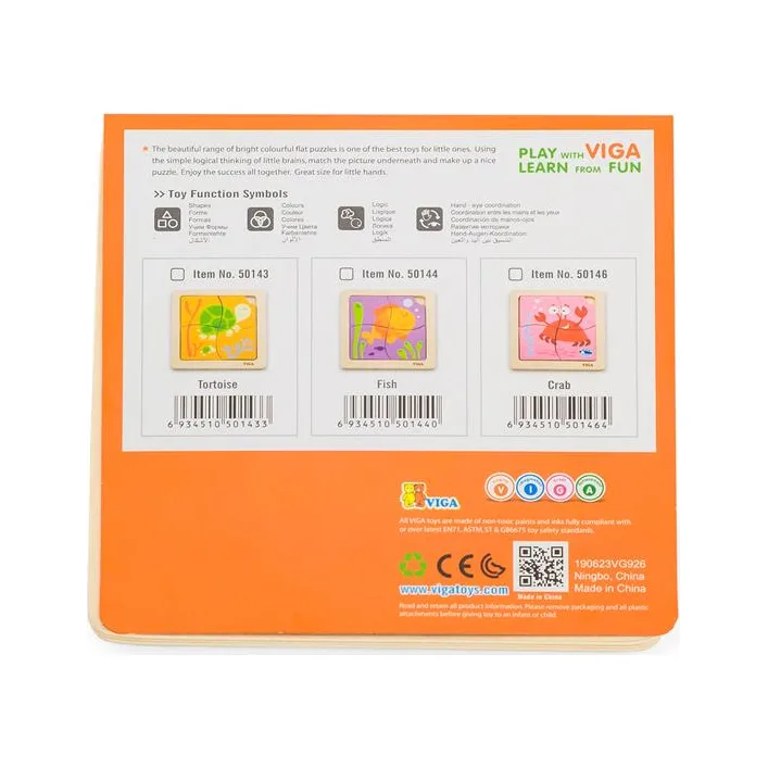 Деревянный мини-пазл Viga Toys Крабик, 4 эл. (50146)