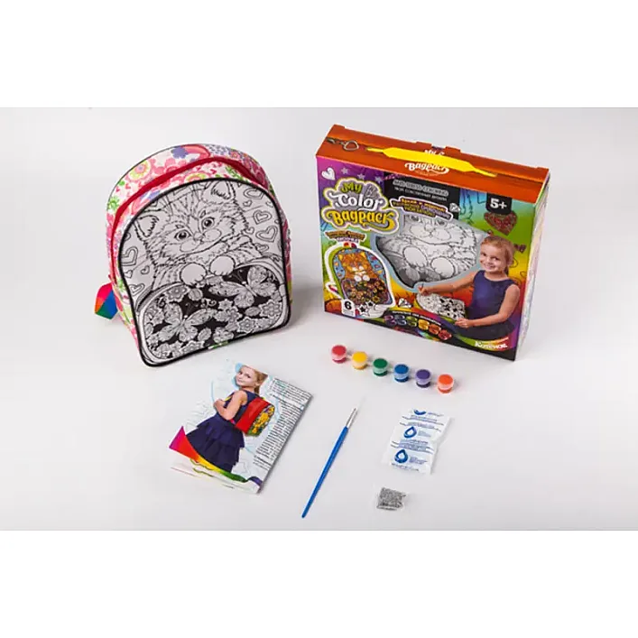 Набір для творчості CВР-01-01,02,03,04,05 "My Color BagPack" рюкзачок-розмальовка DANKO (Нас7065)