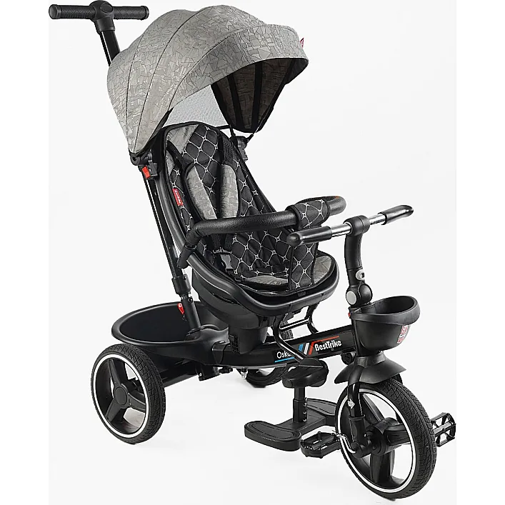 Велосипед 6390 &ndash; 18-698 BestTrike "Oscar" (1) ПОВОРОТНОЕ СИДЕНИЕ, РУЛЬ СОСТАВЛЯЕТСЯ, КОЛЕСА С ПРОГУЛИТЕЛЬНЫМ PU, КОРЗИНА, ТЕЛЕСКОПИЧЕСКАЯ РУЧКА