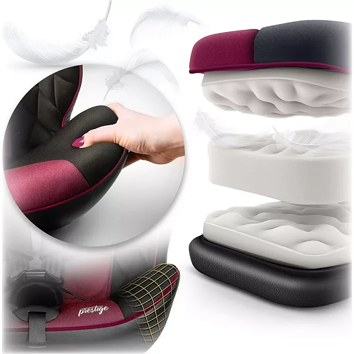 Автокрісло Nukido Prestige Line ISOFIX 0-36 кг, чорно-рожеве