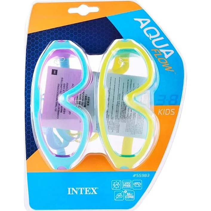 Маска для плавания (набор 2шт на блистере) INTEX 55983 3-8 лет 2 цв. (Рез5983)