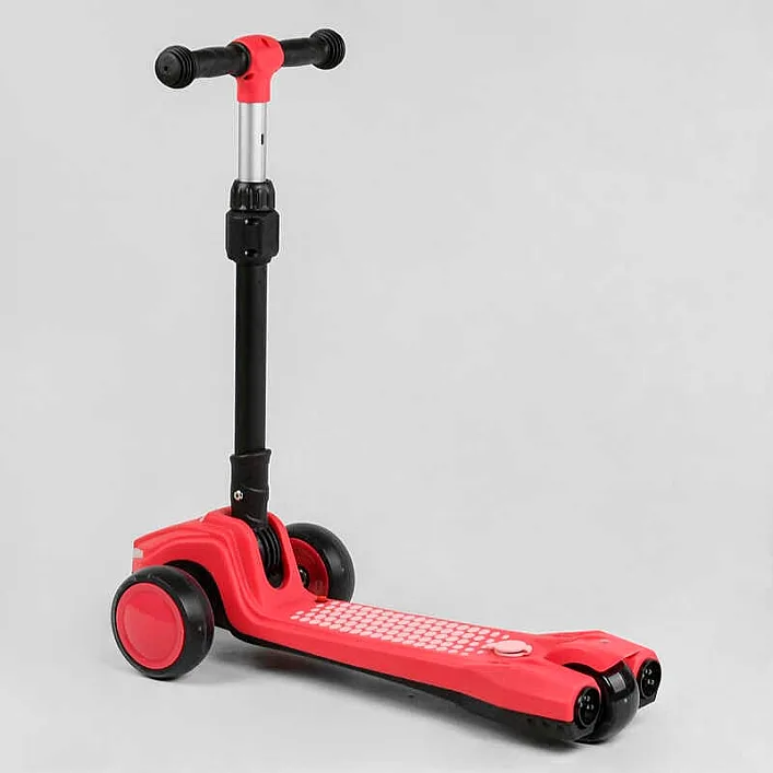 Самокат трехколесный LT-11746 Best Scooter с парогенератором (6) складной руль, ЗВУК МАШИНЫ, ДЫМ, СВЕТ, пластмассовый, колеса PU 120х35мм, в коробке