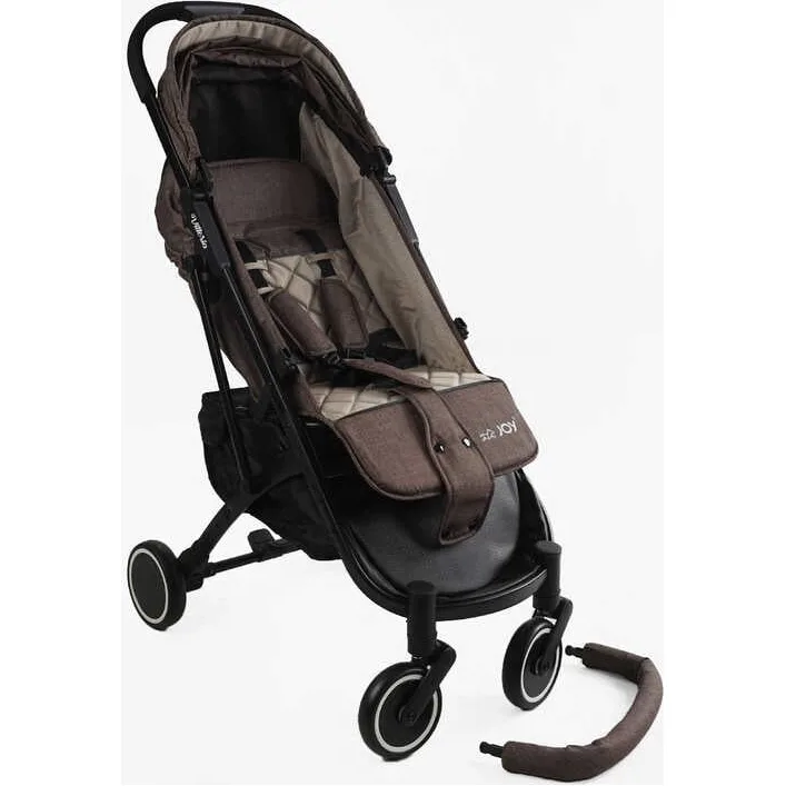 Тележка прогулочная детская "JOY" Vittoria 71055 (1) цвет КОРИЧЕСКИЙ ЛЬН, рама алюминиевая, футкавер, телескопическая ручка