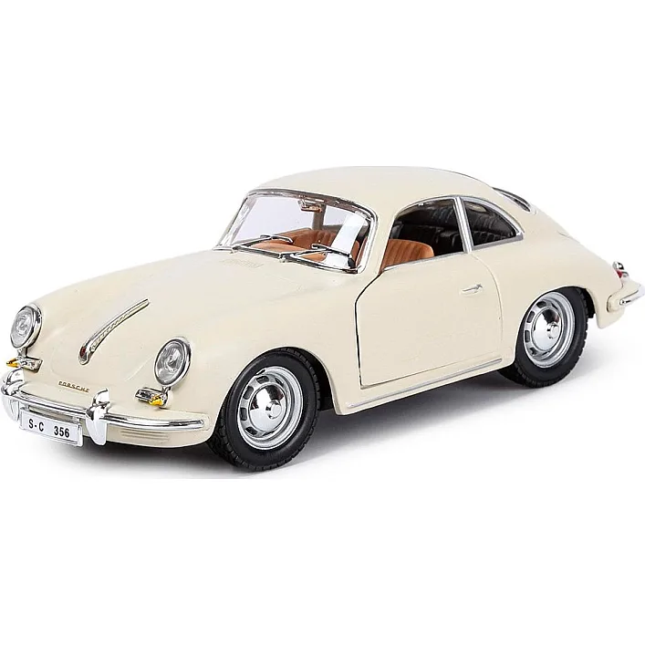 Автомодель - PORSCHE 356B (1961) (асорті слонова кістка, червоний, 1:24)