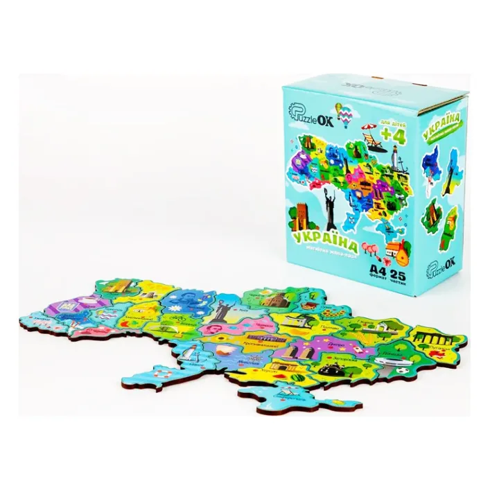 Пазл Карта Украины на магните PuzA4-22926 PuzzleOk (Дер9226)