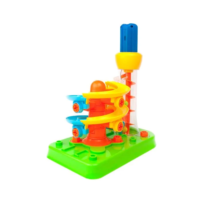 Набор для сборки Edu-Toys Горка-спираль с инструментами 55 деталей (JS022)