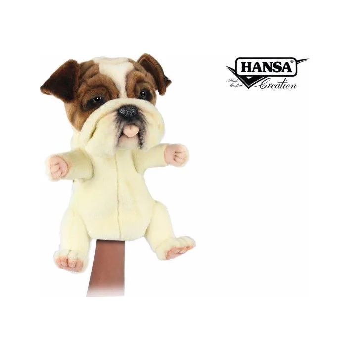Мягкая игрушка на руку Британский бульдог, серия Puppet, Hansa (84482)
