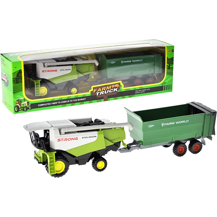 Комбайн 955-196 з причіпом, в коробці р.40,8x9,3x11,8 см YG Toys