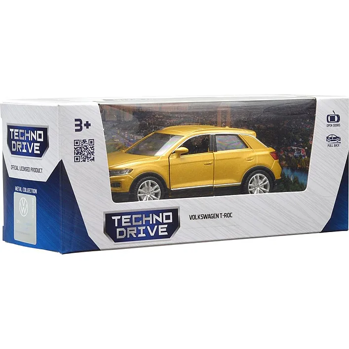 Автомодель - VOLKSWAGEN T-ROC 2017 (золотой) (Маш4896)