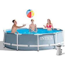 Intex Басейн каркасний 26702 NP (1) від 6 років, насос та фільтр у комплекті, 4485л, 305х76 см, в коробці
