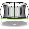 Батут Zipro Jump Pro Premium с внутренней сеткой 12 футов 374 см черно-зеленый