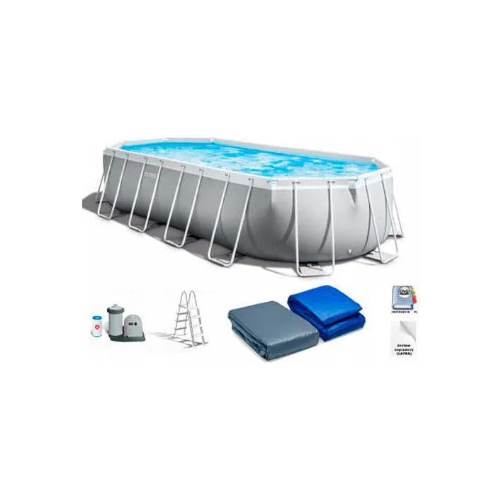 Intex Басейн каркасний 26798 NP (1) об'єм:18202л, розмір:610х305х122см, насос-фільтр 5678л/год, драбина, тент, підстилка, в коробці
