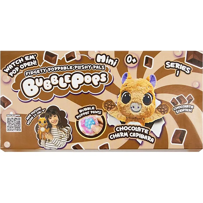 Мягкая игрушка с ароматом "Bubble Pops мини. Шоколадная капибара" (20 см)