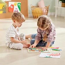Пазл Hape Динозавры с раскраской (E1641)