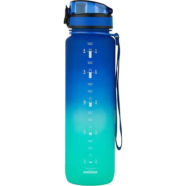 Бутылка для воды UZSPACE 3038(Blue-Green) 1000 мл сине-зеленая