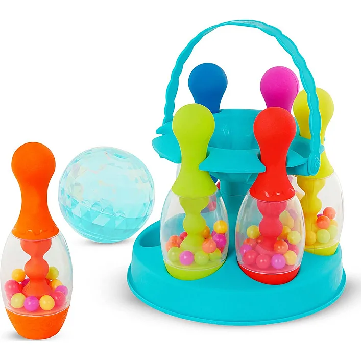 Игровой набор - ЯРКИЙ БОУЛИНГ (6 кеглей, шар, подставка) BX4511Z (Рез6649)