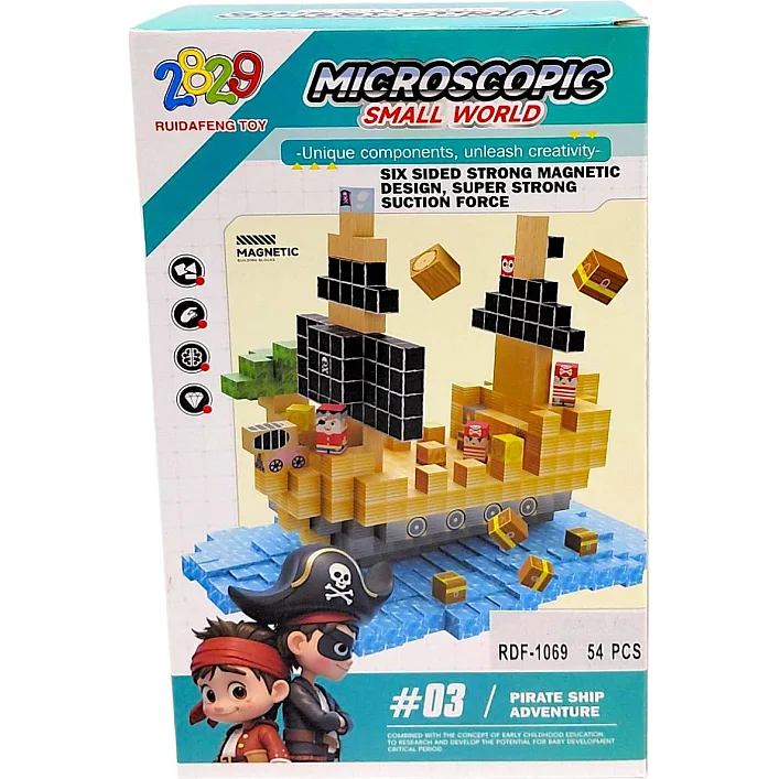 Магнітний конструктор "Small World", 54 дет