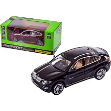 Машина металлическая АВТОПРОМ 68311 ,1:32 BMW X6, на батарейки, свет, звук, открывается дверь, в коробке 18*9*9 см (Маш8311)