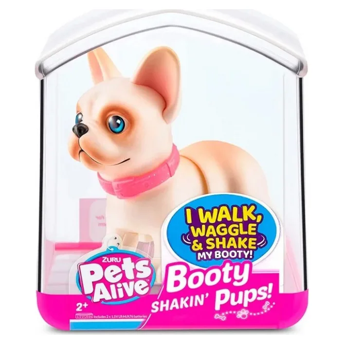 Интерактивный щенок Игривый Бульдог PETS ALIVE 9530SQ1-1 ходит виляет хвостиком