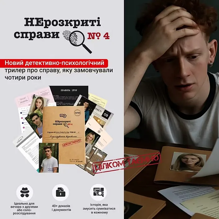 Настільна гра Нерозкриті справи №4 0038MG більше 40 матеріалів