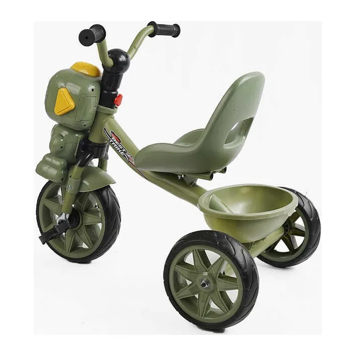 Велосипед 3-х колесный BS-50570 "Best Trike" (1) колеса EVA переднее 10', заднее 8', стальная рама, УКР. ВЗУЧИВАНИЕ, корзина, в коробке