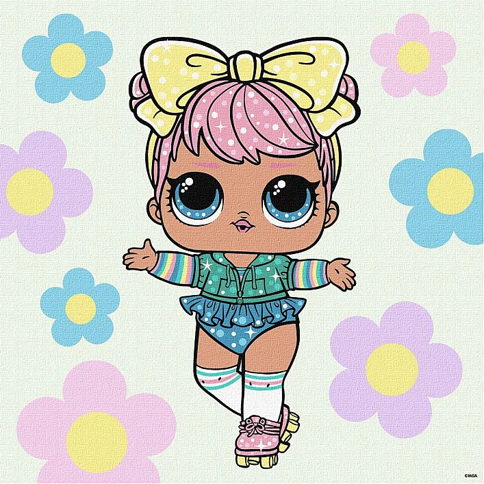 Набор для росписи по номерам для детей "L.O.L. Surprise! Spring Bling Dawn" 40х40 см IDEYKA (Нас6362)