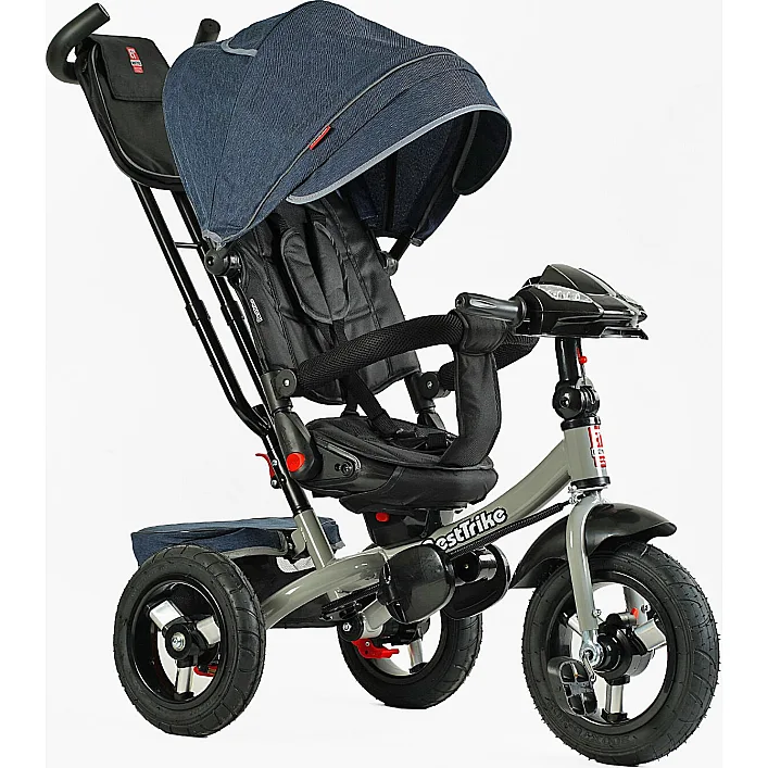 Велосипед 6088 F – 714-96 Best Trike (1) ПОВОРОТНОЕ СИДЕНИЕ, СЛОЖНОЕ КЕРМО, ФАРА МУЗЫКАЛЬНАЯ С USB,Bluetooth НАДУВНЫЕ КОЛЕСА, ПУЛЬТ ВКЛЮЧЕНИЯ СВЕТА И ЗВУКА