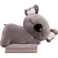 Детская мягкая игрушка "Коала" L1129(Grey) игрушка с пледом, размер 50 см