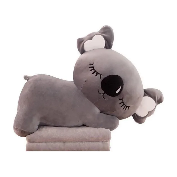 Детская мягкая игрушка "Коала" L1129(Grey) игрушка с пледом, размер 50 см