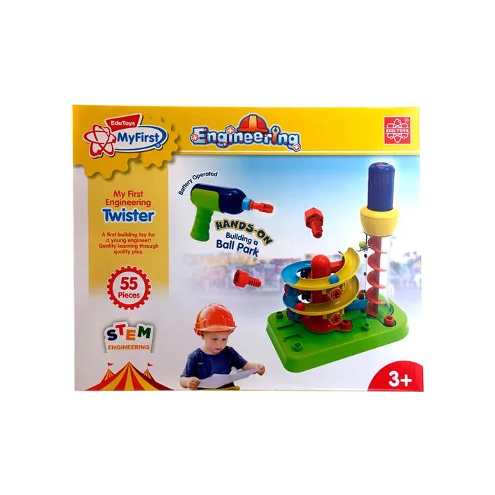 Набор для сборки Edu-Toys Горка-спираль с инструментами 55 деталей (JS022)