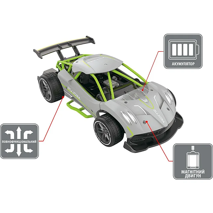 Автомобиль Speed racing drift на р/у – Aeolus (серый, 1:16)