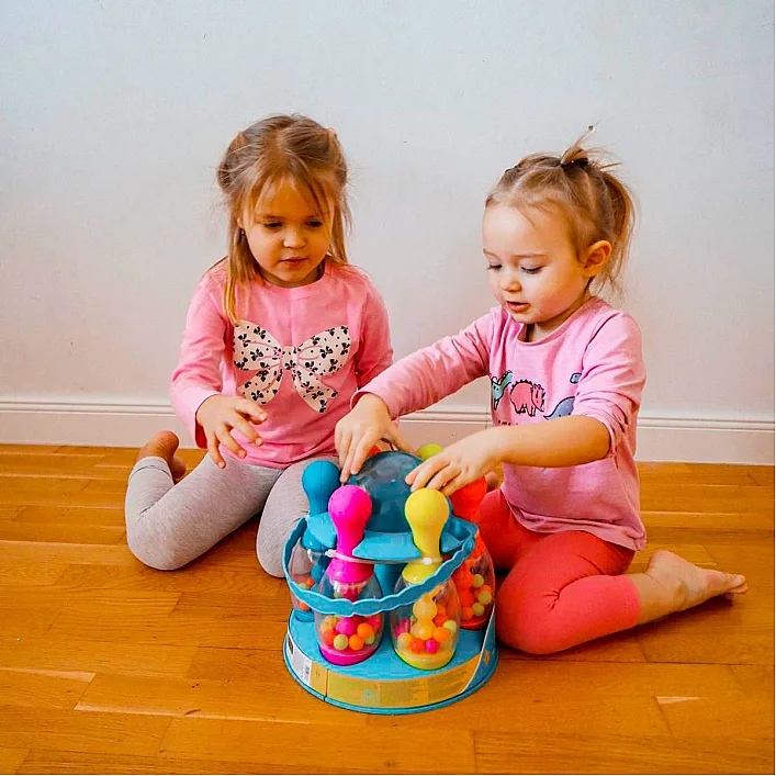 Игровой набор - ЯРКИЙ БОУЛИНГ (6 кеглей, шар, подставка) BX4511Z (Рез6649)