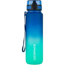 Бутылка для воды UZSPACE 3038(Blue-Green) 1000 мл сине-зеленая