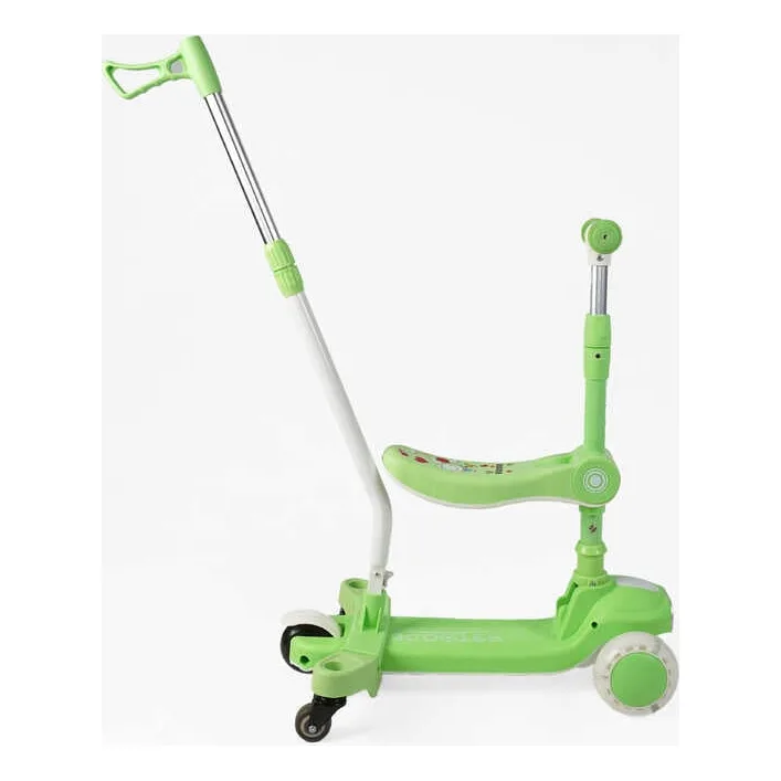 Самокат 5в1 "Skyper" BT-52309(8) колеса PU125х40мм со светом, укр озвучивание и подсветка платформы,с ДОП. КОЛЕСАМИ, защитный бампер, в коробке