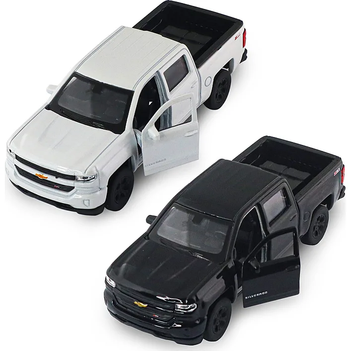 Автомодель - CHEVROLET SILVERADO 2017 (перламутрово-білий, чорний)