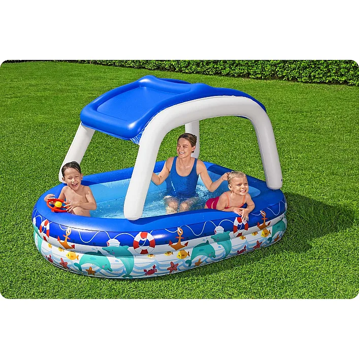 Бассейн надувной детский Bestway 54370 213x155x132 см