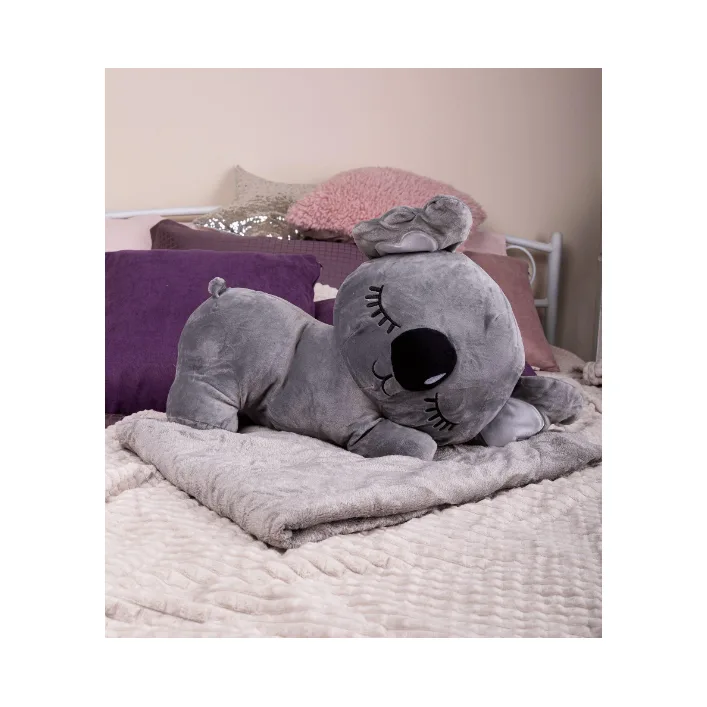 Детская мягкая игрушка "Коала" L1129(Grey) игрушка с пледом, размер 50 см