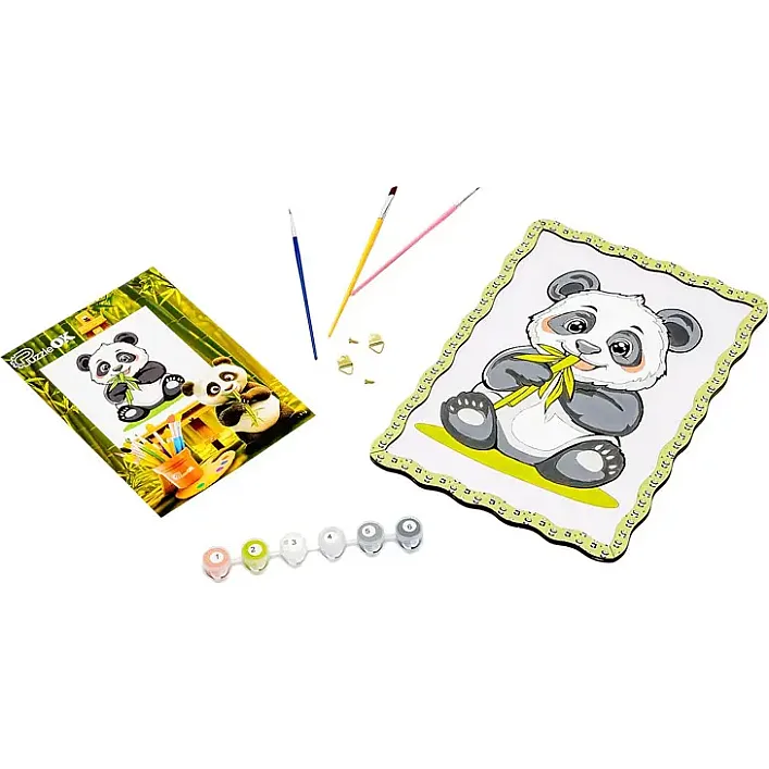 Картина по номерах Puz-22948 "Панда"дерев'яна, формат А4 PuzzleOk (Нас3948)