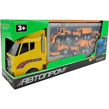 Трейлер с машинками, PS006-4 "Автопром" в коробке р. 34,5*14,9*9,5 см. (Маш0406)