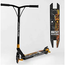 Самокат трюковый Best Scooter 51738 (1) HIC-система, ПЕГИ, алюминиевый диск и дека, колёса PU d-110мм, ширина руля-52см, высота - 83см, в коробке