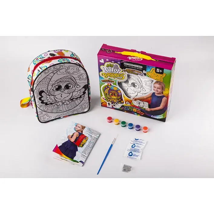 Набір для творчості CВР-01-01,02,03,04,05 "My Color BagPack" рюкзачок-розмальовка DANKO (Нас7065)