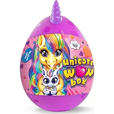 Набор для творчества в яйце "Unicorn WOW Box" UWB-01-01U для девочек Фиолетовый