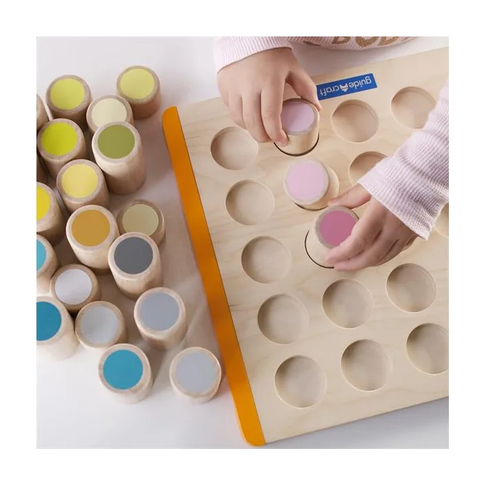 Деревянный сортер Guidecraft Manipulatives Цветные цилиндры (G6734)