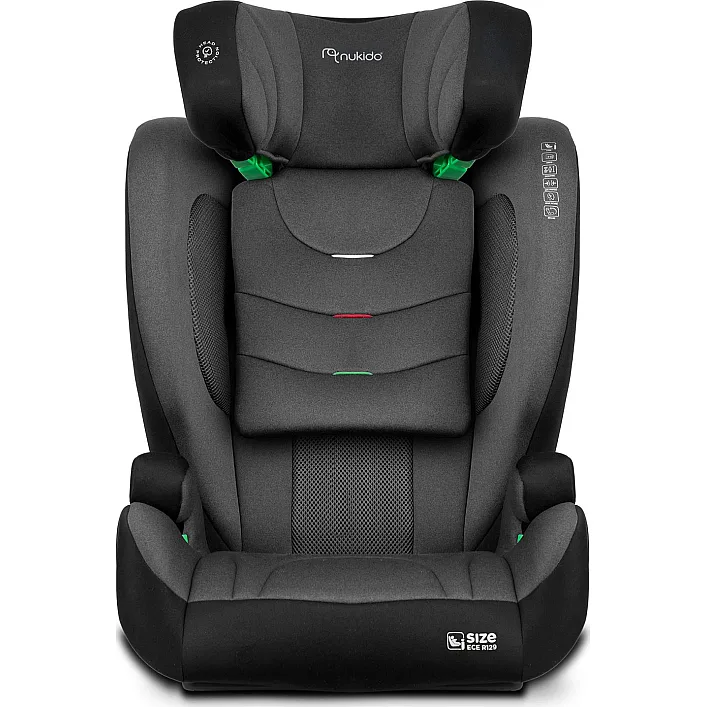 Автокрісло Nukido Louis ISOFIX 15-36 кг, чорно-сіре