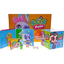 Фигурка-сюрприз "Милые зверьки SOS PETS" в коробке 12шт, TM101-2B12 р.30,5*20,5*20,5см. (Рез5733)