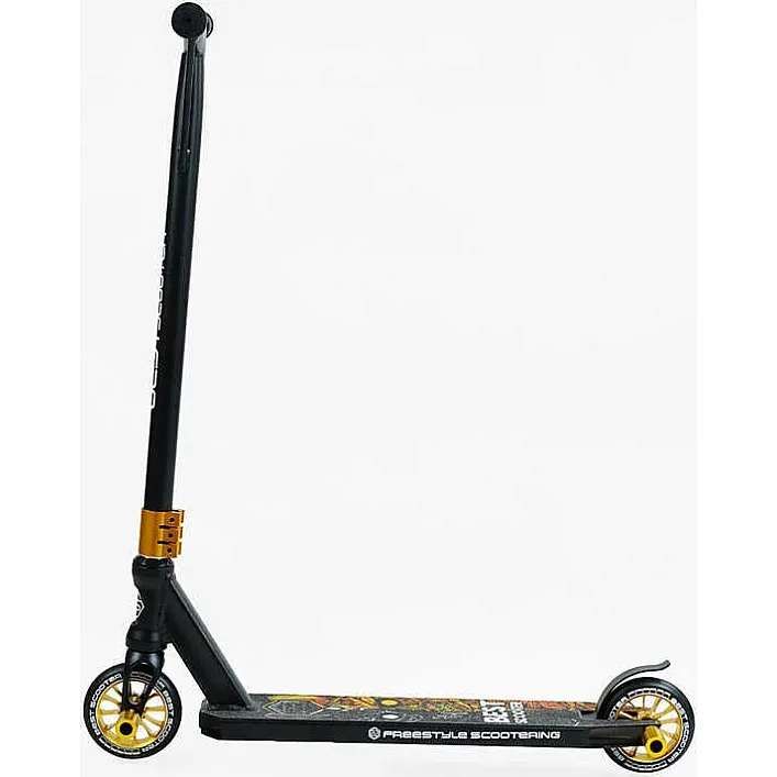 Самокат трюковый Best Scooter 51738 (1) HIC-система, ПЕГИ, алюминиевый диск и дека, колёса PU d-110мм, ширина руля-52см, высота - 83см, в коробке
